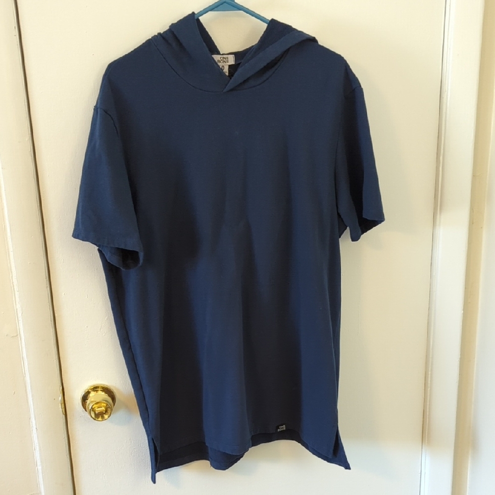 Classic Navy Hooded Men's Tee